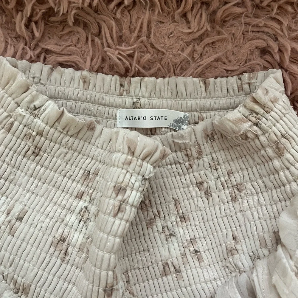 Floral Cream Skirt - Picture 3 of 3